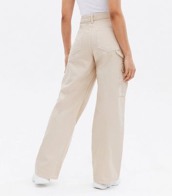 Petite Stone Utility Pocket High Waist 