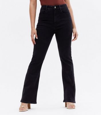 petite black flare jeans