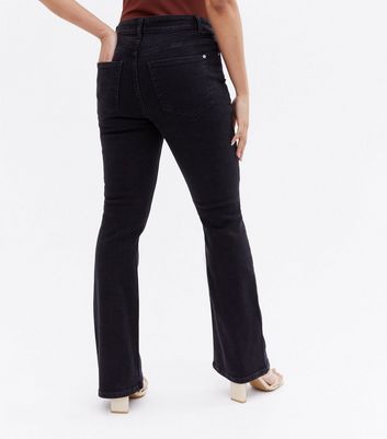 Petite Black Mid Rise Flared Brooke 