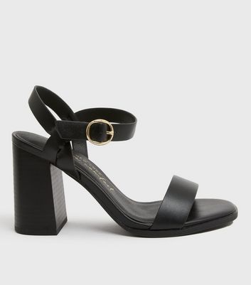 Black block heels wide fit online