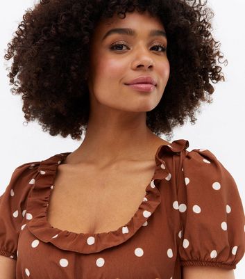 Click to view product details and reviews for Brown Spot Scoop Neck Frill Midi Dress New Look. Click to view product details and reviews for Brown Spot Scoop Neck Frill Midi Dress New Look.