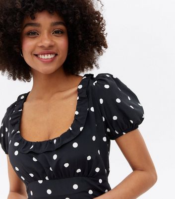 Click to view product details and reviews for Navy Spot Scoop Neck Frill Midi Dress New Look. Click to view product details and reviews for Navy Spot Scoop Neck Frill Midi Dress New Look.