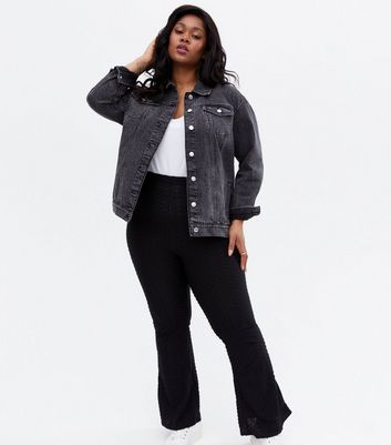 black jean jacket womens plus