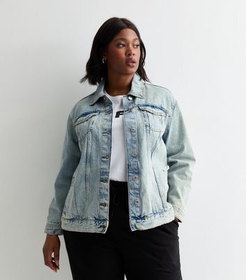 Curves Pale Blue Denim Jacket New Look