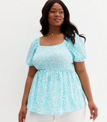 Turquoise peplum hot sale top