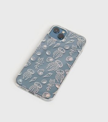 Clear Iridescent Sea Life Case for iPhone 13