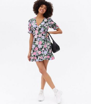 new look wrap floral dress