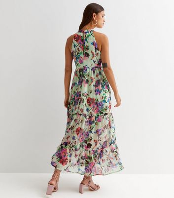 Blue Vanilla Light Green Floral Bird 
