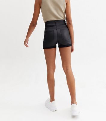 Black super best sale high waisted shorts