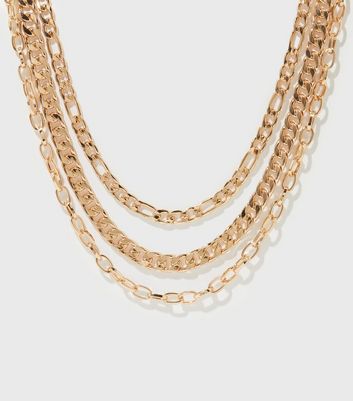 Gold Chunky Chain Layered Necklace 
