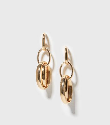 chunky gold drop earrings