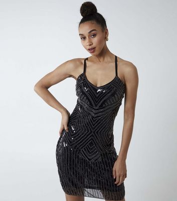 new look sequin bodycon dress