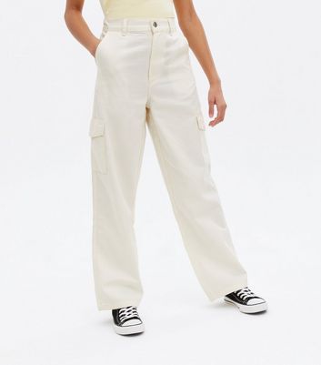 cargo cream trousers