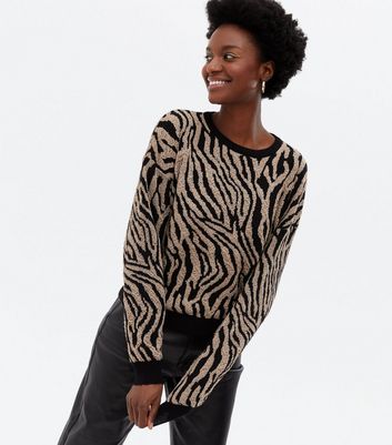 Leopard print hotsell jumper new look