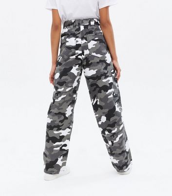 grey camo cargo trousers womens