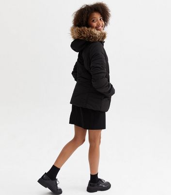 New look girls sales black coat