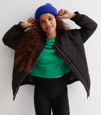 Missguided black cheap bomber jacket