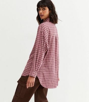 Click to view product details and reviews for Brown Check Long Sleeve Oversized Shirt New Look.