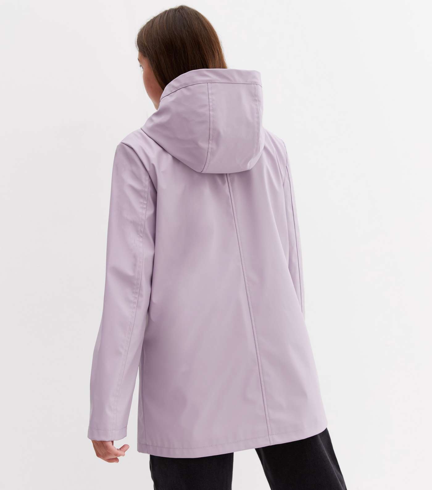 Girls Lilac Pocket Front Hooded Anorak Image 4