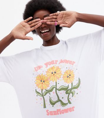 Use your Power Sunflower Tall White 