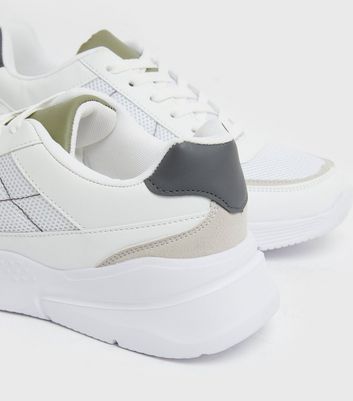 White chunky hot sale trainers mens