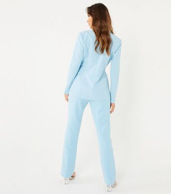 Click to view product details and reviews for Quiz Pale Blue Pocket Double Breasted Blazer New Look.