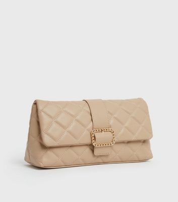 shop for Destination Marbs Camel Quilted Oversized Clutch New Look at Shopo