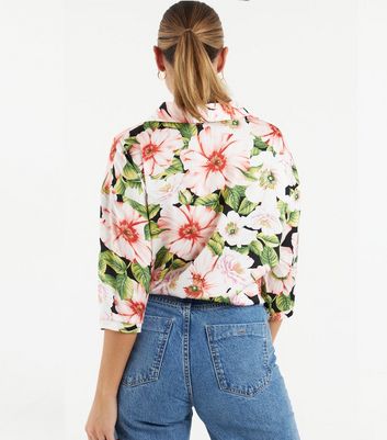 Click to view product details and reviews for Zibi London Pink Floral Tie Front Blouse New Look.