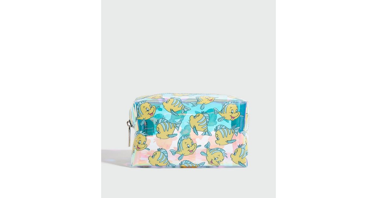Skinnydip Bright Blue Disney Flounder Makeup Bag New Look