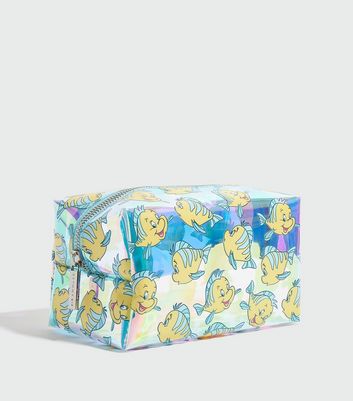 Skinnydip Bright Blue Disney Flounder Makeup Bag New Look