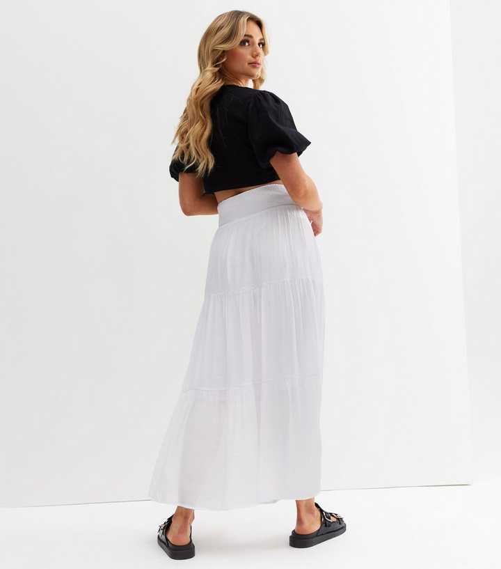 white maxi skirt 50
