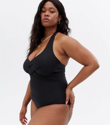 black halter swim