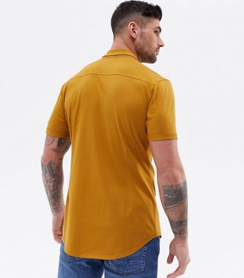 Tan Jersey Muscle Fit Short Sleeve 