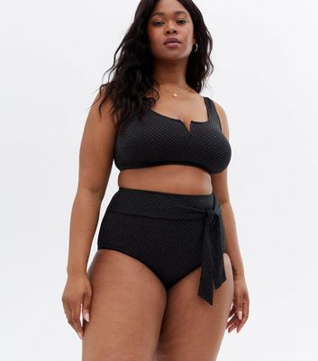 Plus size black store bikini bottoms