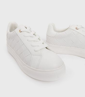 White platform clearance trainers new look