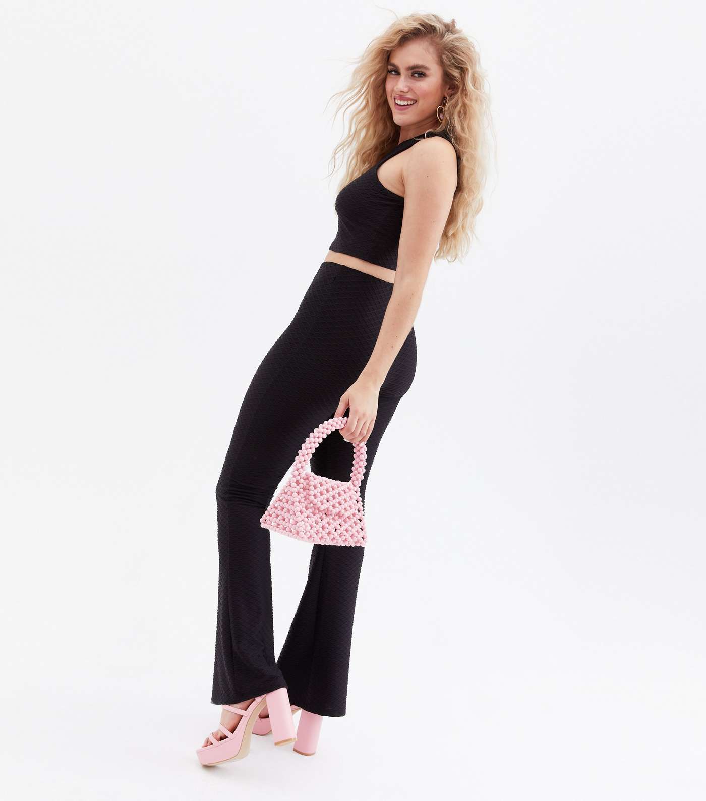 All in Love is Flare Black Flared Trousers Image 4