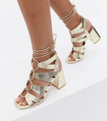 Lace up ghillie block on sale heels