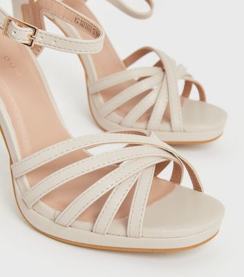 off white platform heels
