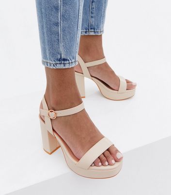 Off white hotsell chunky heels