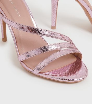 De Blossom Mark Pink Metallic Heel – Eclectic Boutique