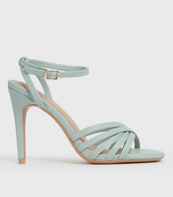 Mint green strappy on sale heels