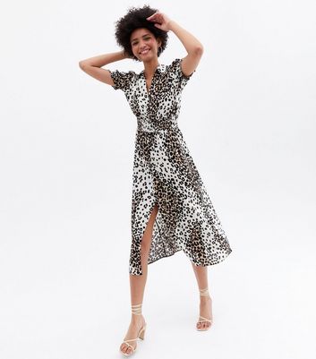 New look leopard print hotsell shirt dress