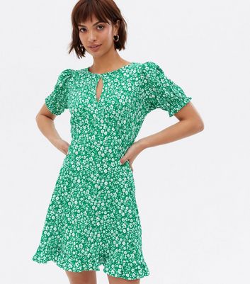 New look green dress sales floral