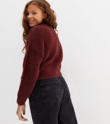 Burgundy 2025 fluffy jumper