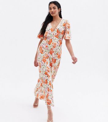 new look orange maxi dress