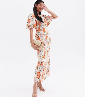 new look orange maxi dress