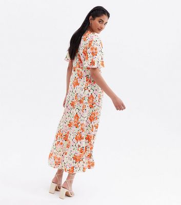 New look 2025 orange floral dress