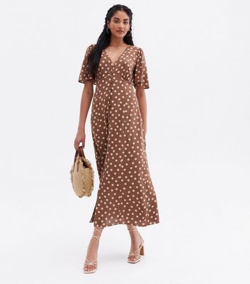 next brown spot dress