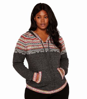 plus size knit hoodie