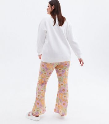 Click to view product details and reviews for Be Happy Stay Weird Curves White Sunflower Logo Sweatshirt New Look.